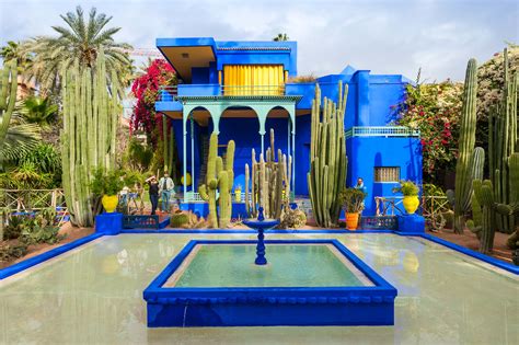 marrakech yves saint laurent jardin|majorelle gardens marrakech morocco.